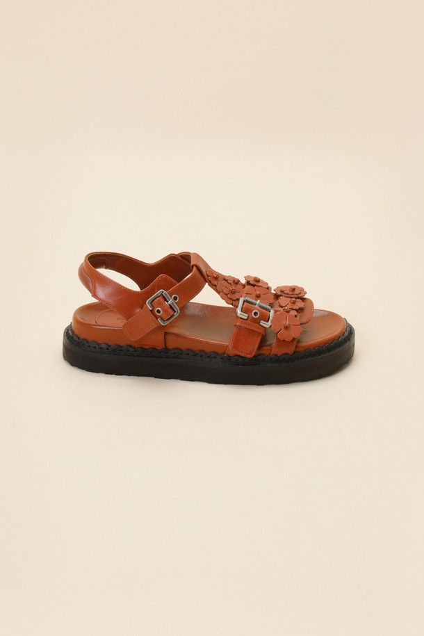 SUECOMMA BONNIE - 샌들 - [김나영 착용]Fleur24 t-strap sandal(brown)