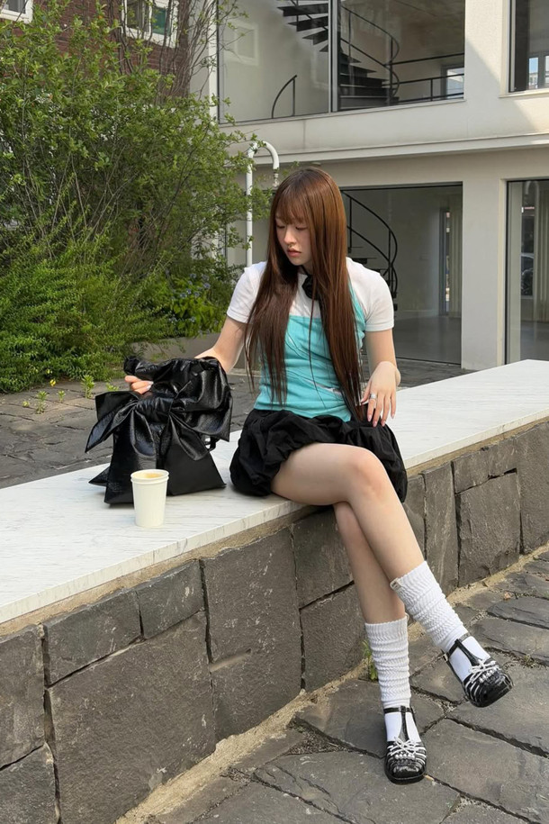 SUECOMMA BONNIE - 샌들 - [김나영 착용]Ribbon jelly sandal(black)