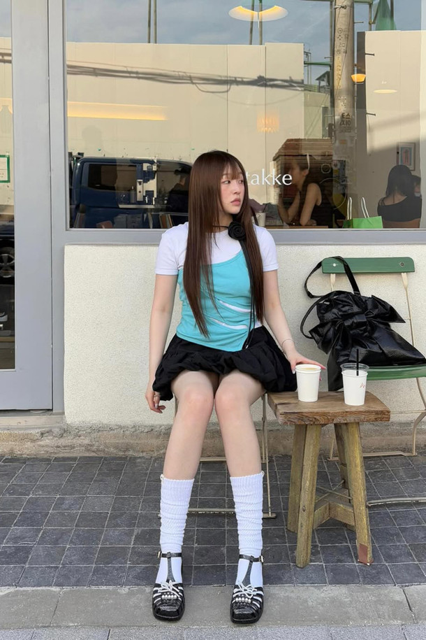SUECOMMA BONNIE - 샌들 - [김나영 착용]Ribbon jelly sandal(black)