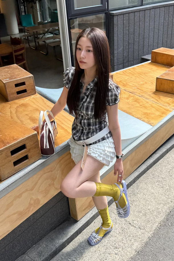 SUECOMMA BONNIE - 샌들 - [김나영 착용]Ribbon jelly sandal(grey)