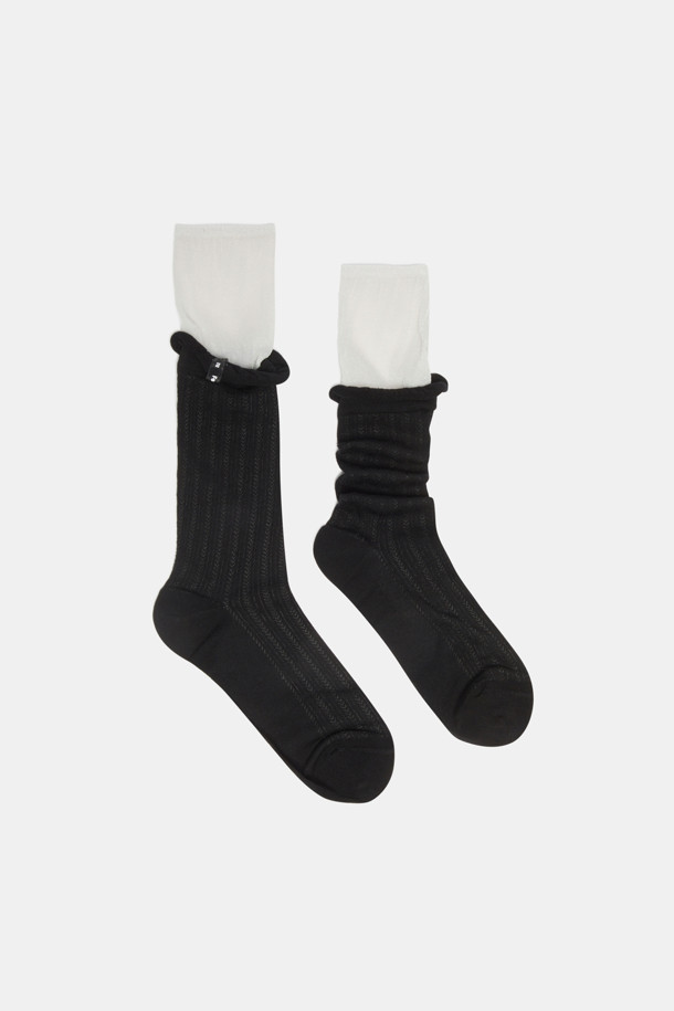 SUECOMMA BONNIE - 양말 - Fev_socks(black)