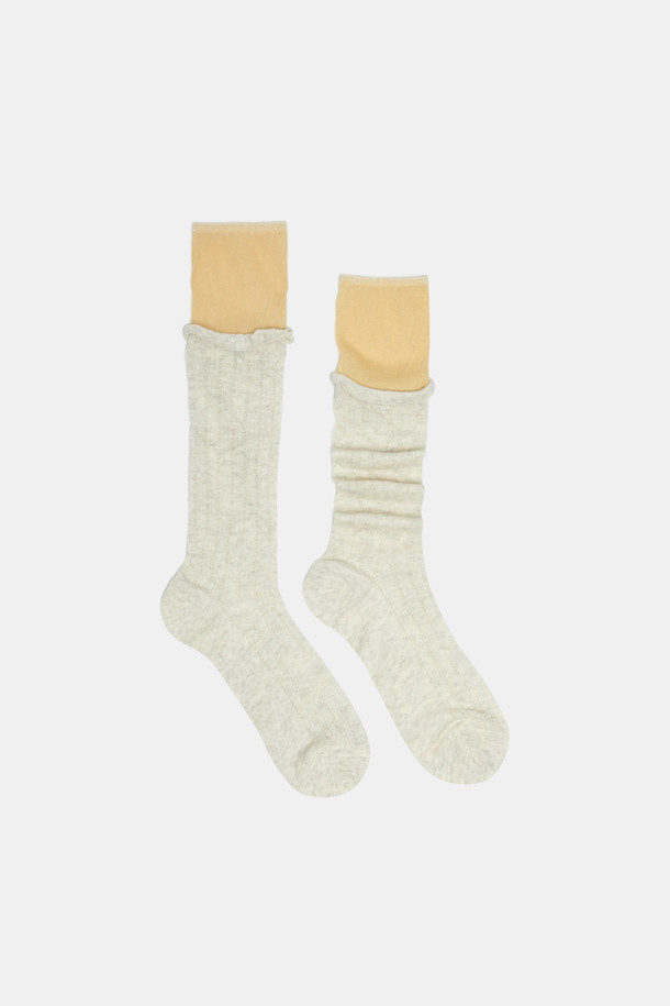 SUECOMMA BONNIE - 양말 - Fev_socks(yellow)