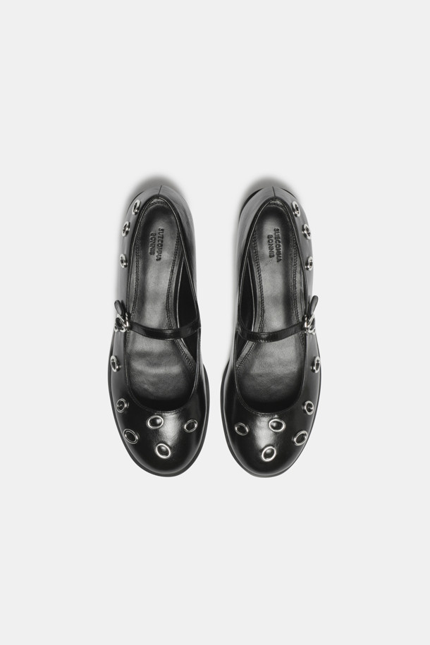 SUECOMMA BONNIE - 플랫 - Ring mary jane flats(black)