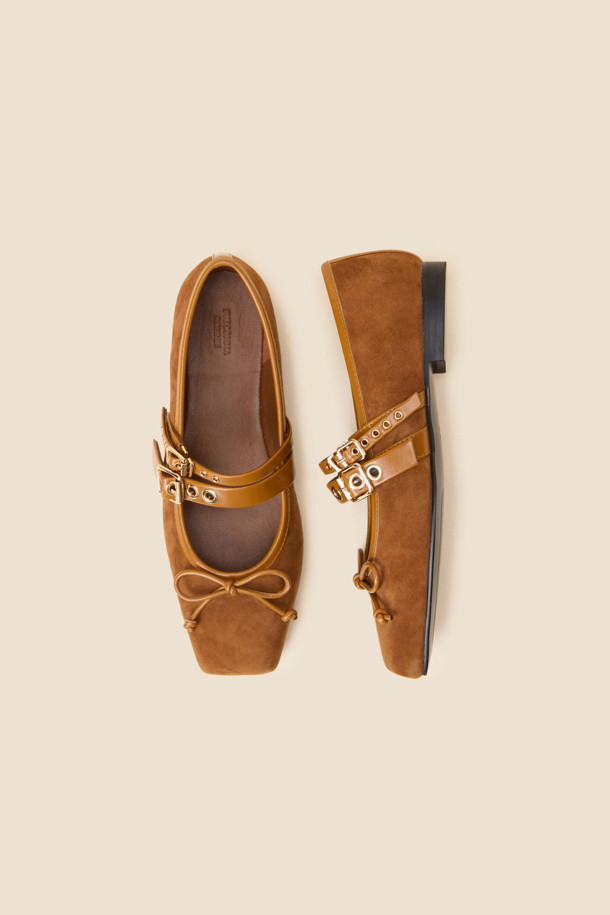 SUECOMMA BONNIE - 플랫 - Ballerina point flats(brown)