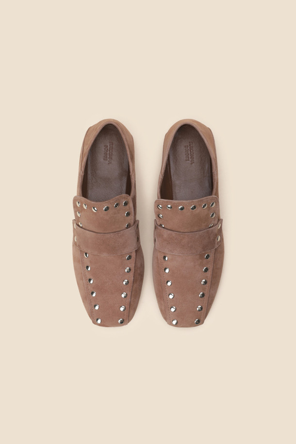 SUECOMMA BONNIE - 로퍼 - 2-way stud loafer(brown)