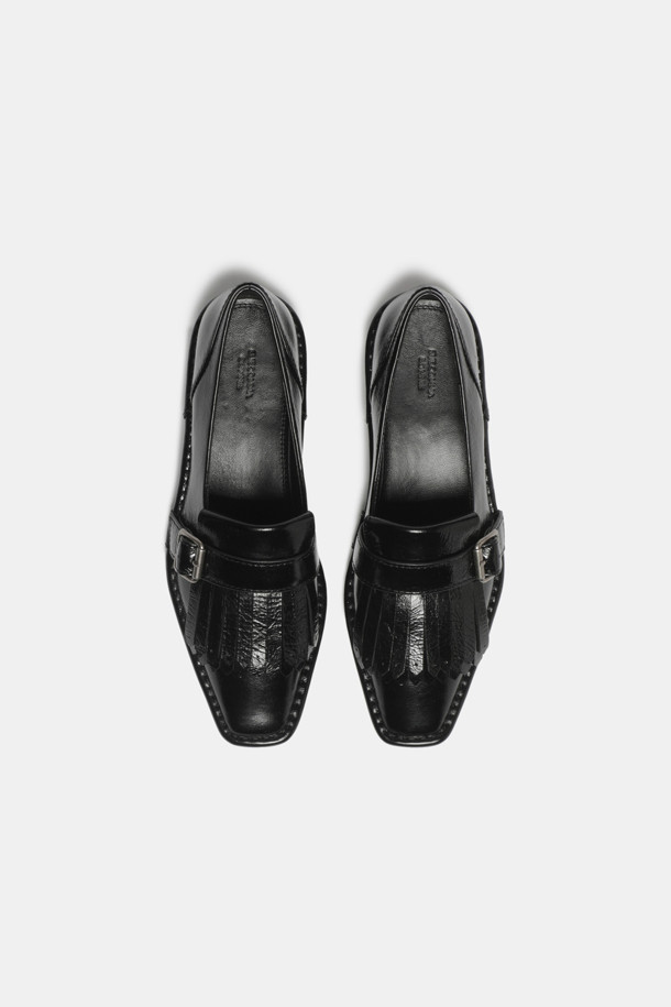 SUECOMMA BONNIE - 플랫 - Fringe loafer(black)