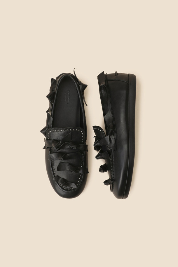 SUECOMMA BONNIE - 플랫 - Frangia loafer(black)