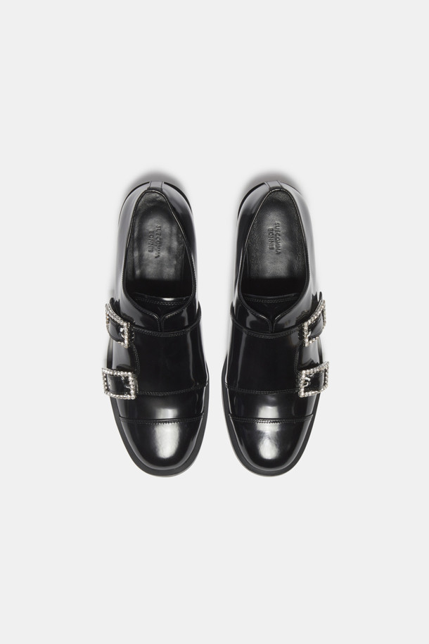 SUECOMMA BONNIE - 로퍼 - Jewelry buckle loafer(black)