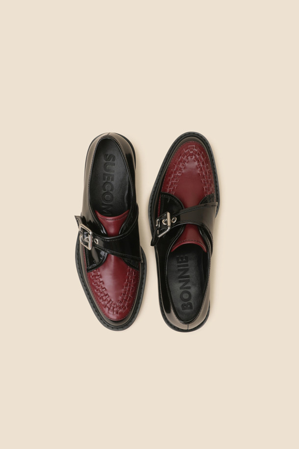 SUECOMMA BONNIE - 로퍼 - Braided buckle loafer(wine)