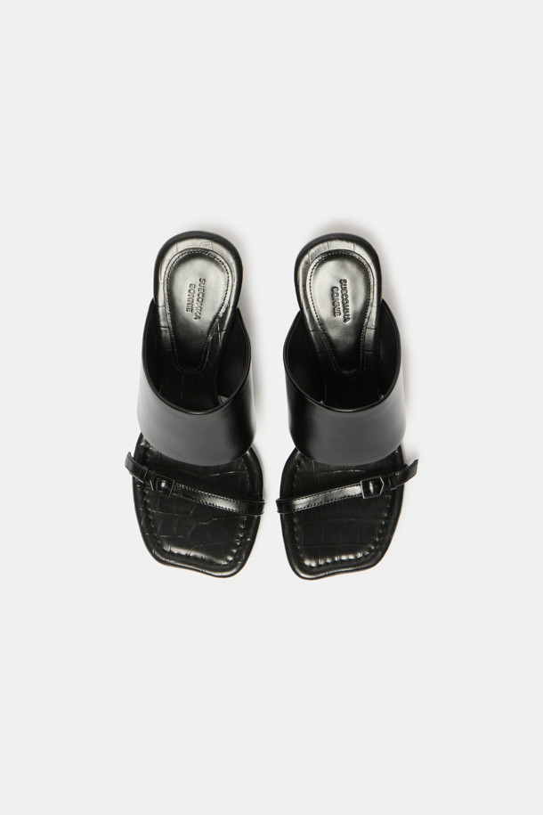 SUECOMMA BONNIE - 샌들 - wedge heel mule(black)