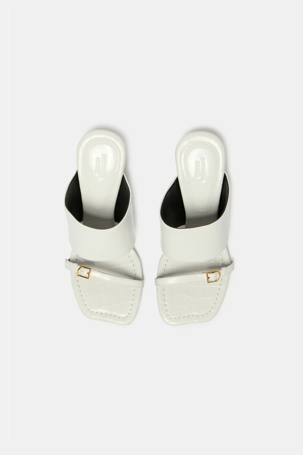 SUECOMMA BONNIE - 샌들 - wedge heel mule(white)