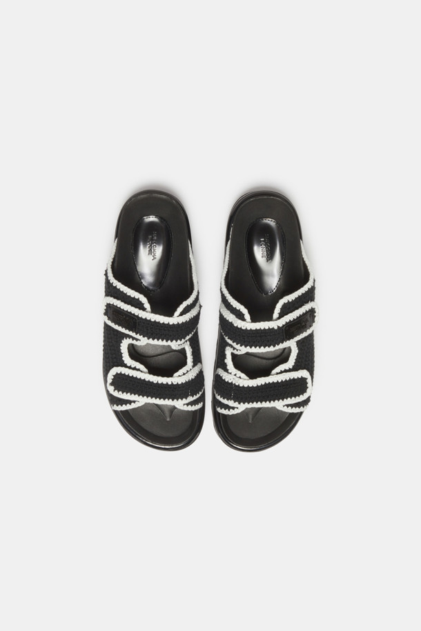 SUECOMMA BONNIE - 샌들 - Knit slide sandal(black)