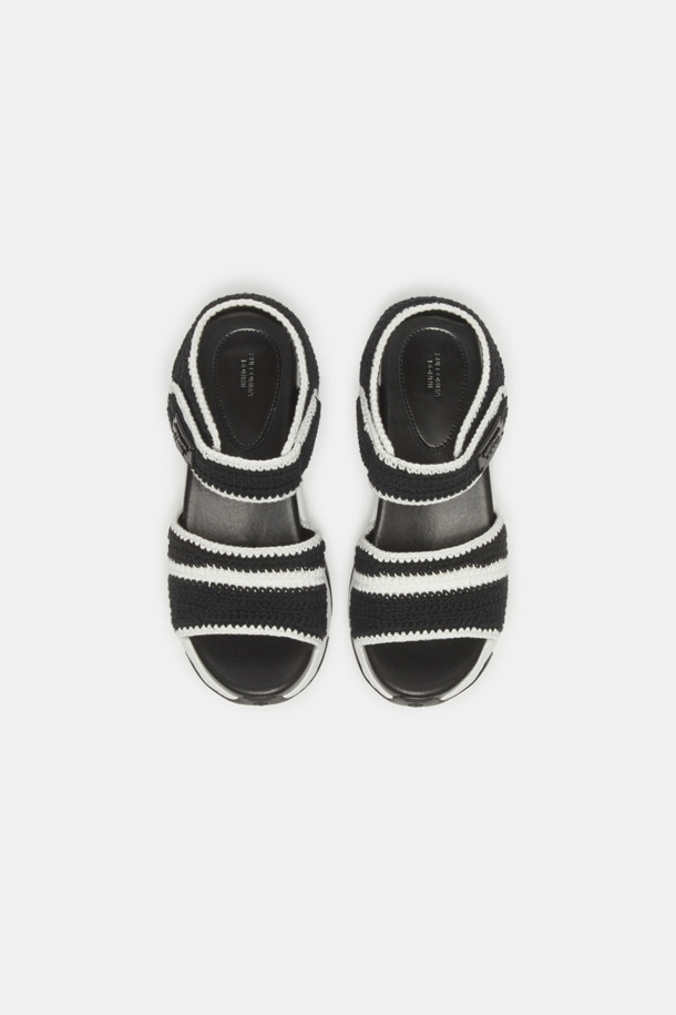 SUECOMMA BONNIE - 샌들 - Weave knit sandal (black)