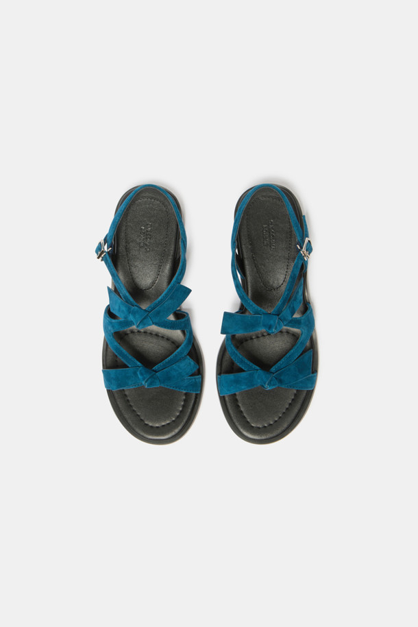 SUECOMMA BONNIE - 샌들 - Frangia ribbon sandal(blue)