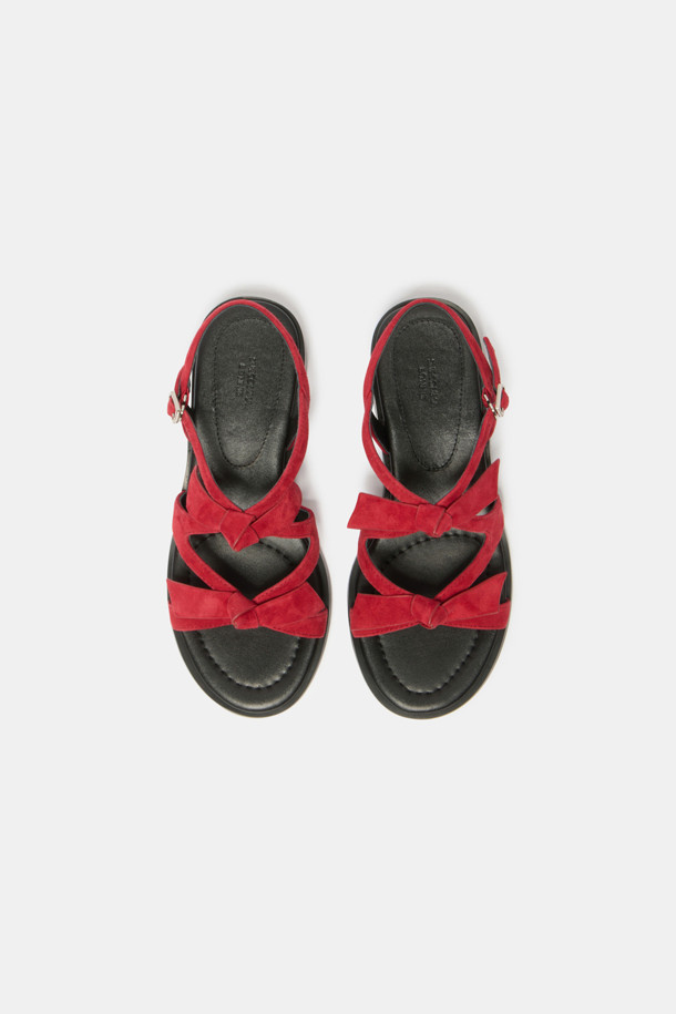 SUECOMMA BONNIE - 샌들 - Frangia ribbon sandal(red)