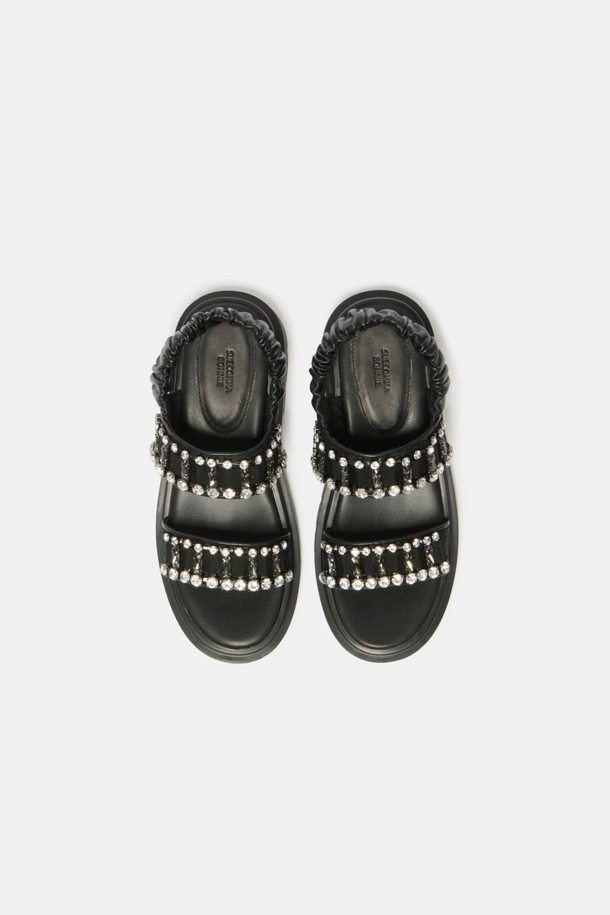 SUECOMMA BONNIE - 샌들 - Jewelry line sandal(black)