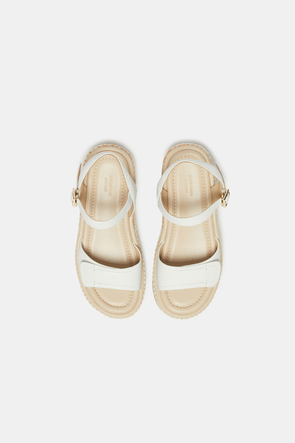 SUECOMMA BONNIE - 샌들 - Weave sandal(ivory)