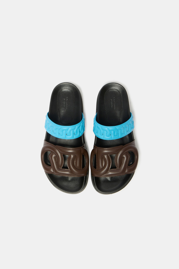 ★SUECOMMA BONNIE★ Polygon slide sandalbrown DG2AM25037BRN SUECOMMA BONNIE] Polygon slide sandal(brown)