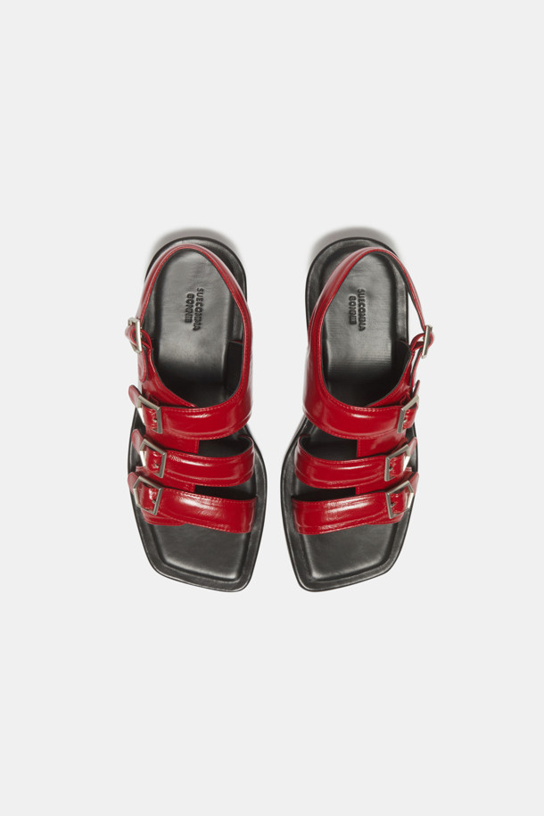 SUECOMMA BONNIE - 샌들 - Strap sandal(red)