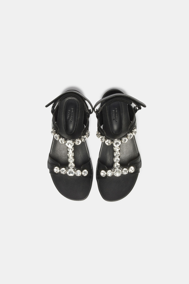 SUECOMMA BONNIE - 샌들 - Jewelry sporty sandal(black)