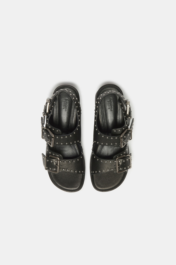 SUECOMMA BONNIE - 샌들 - Stud platform sandal(black)