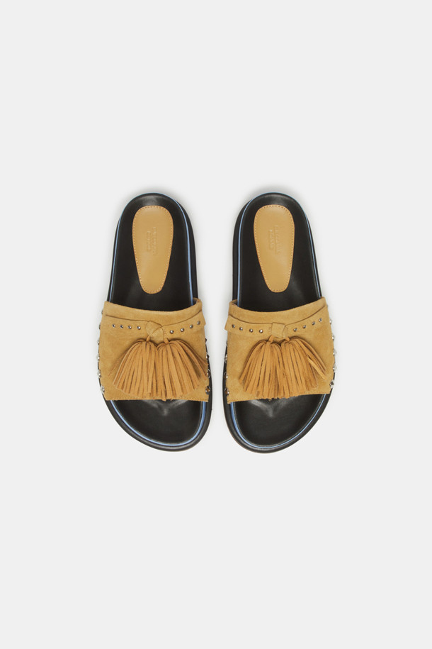 SUECOMMA BONNIE - 샌들 - Pompom slide(beige)