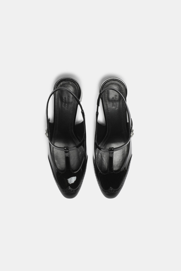 SUECOMMA BONNIE - 샌들 - Cle sling back shoes(black)