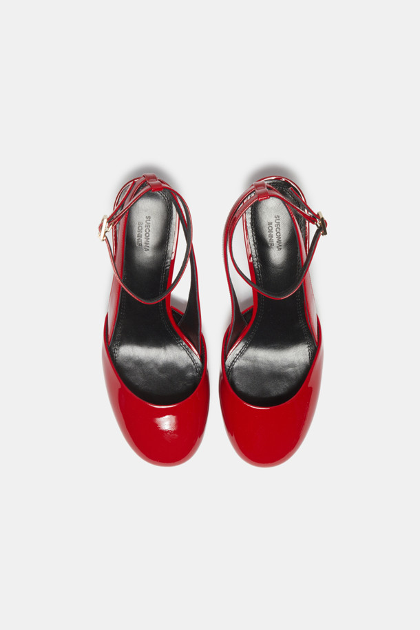 SUECOMMA BONNIE - 샌들 - Strap sling back shoes(red)