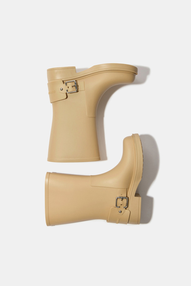SUECOMMA BONNIE - 부츠/워커 - Buckle rain boots(beige)