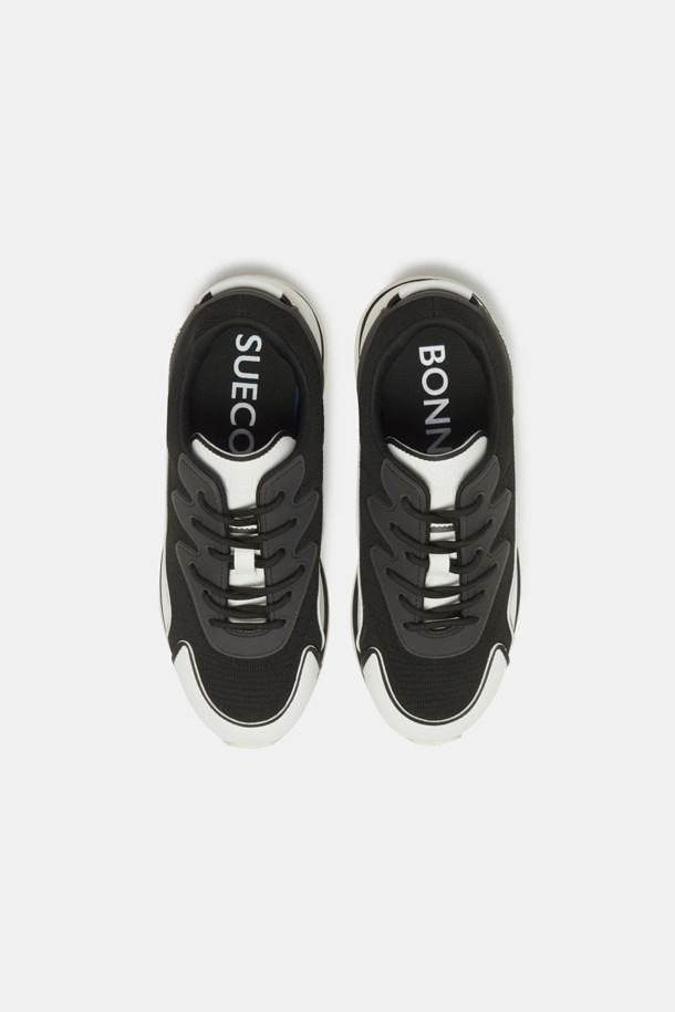 SUECOMMA BONNIE - 스니커즈 - Knit patch sneakers(black)