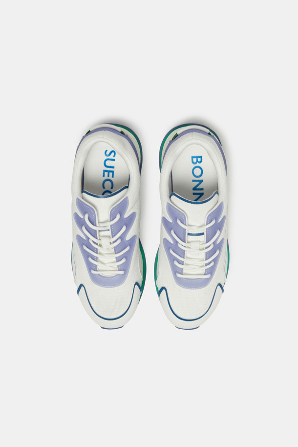 SUECOMMA BONNIE - 스니커즈 - Knit patch sneakers(blue)