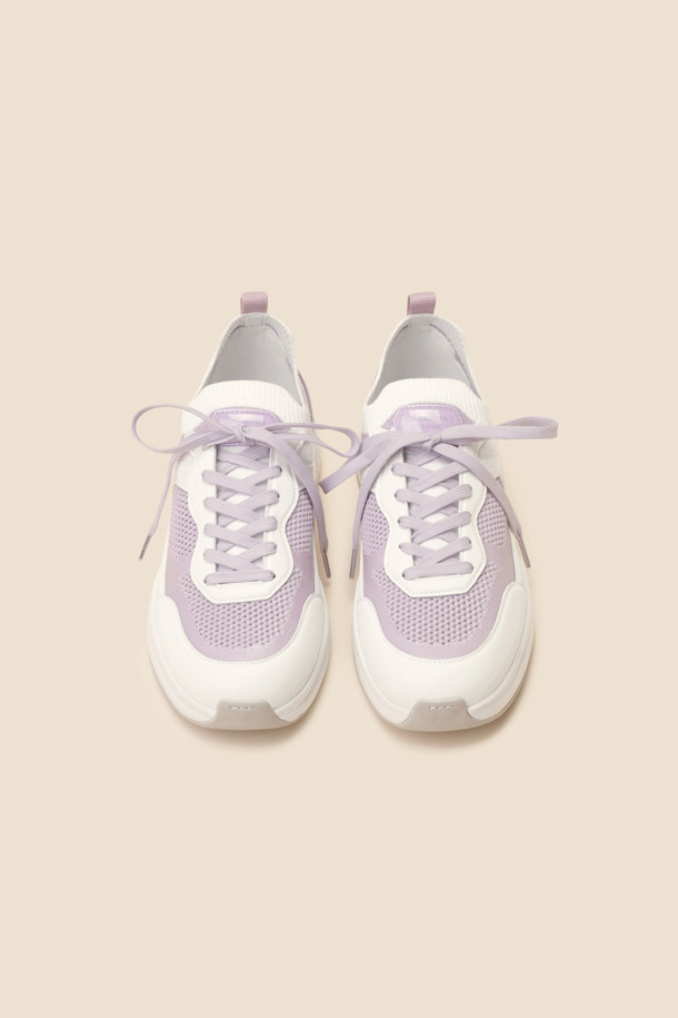 SUECOMMA BONNIE - 스니커즈 - Kint combi sneakers(purple)