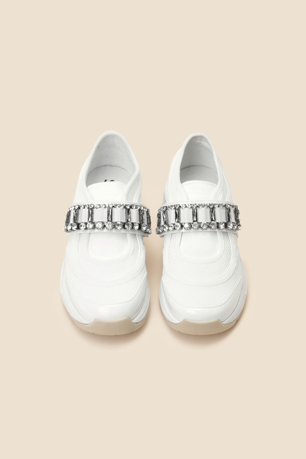 SUECOMMA BONNIE - 스니커즈 - Jewelry strap sneakers(white)