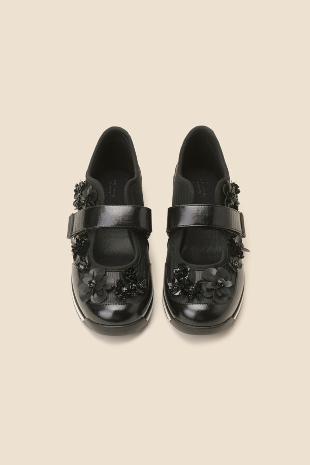 SUECOMMA BONNIE - 스니커즈 - New flowerbomb maryjane sneakers(black)