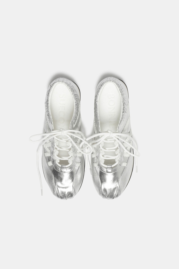 SUECOMMA BONNIE - 스니커즈 - Shirring sneakers(silver)