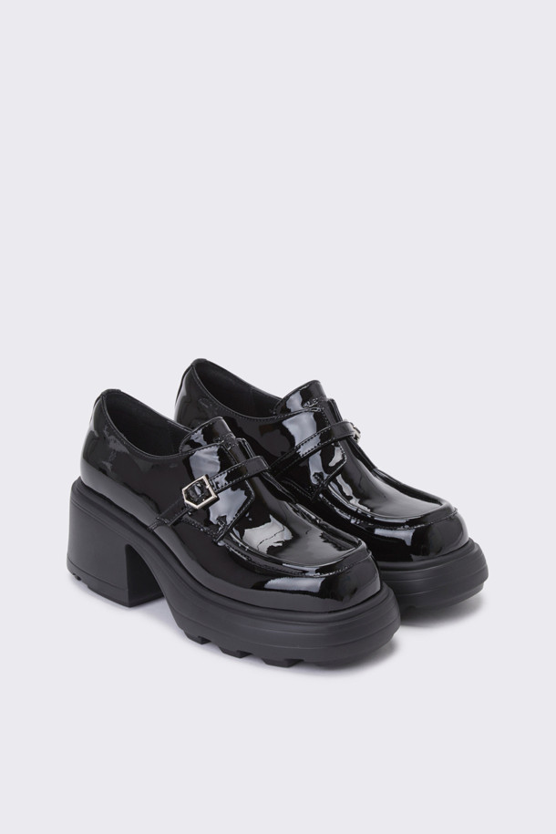 SUECOMMA BONNIE - 로퍼 - Duggy heel loafer(black)