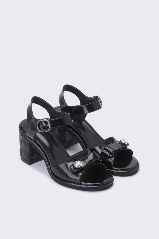 SUECOMMA BONNIE - 샌들 - Quilting point sandal(black)