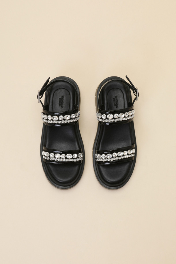 SUECOMMA BONNIE - 샌들 - Jewelry sandal(black)