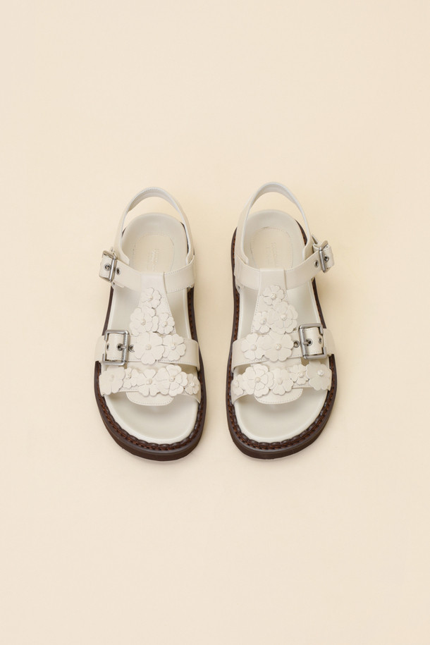 SUECOMMA BONNIE - 샌들 - Fleur24 t-strap sandal(ivory)