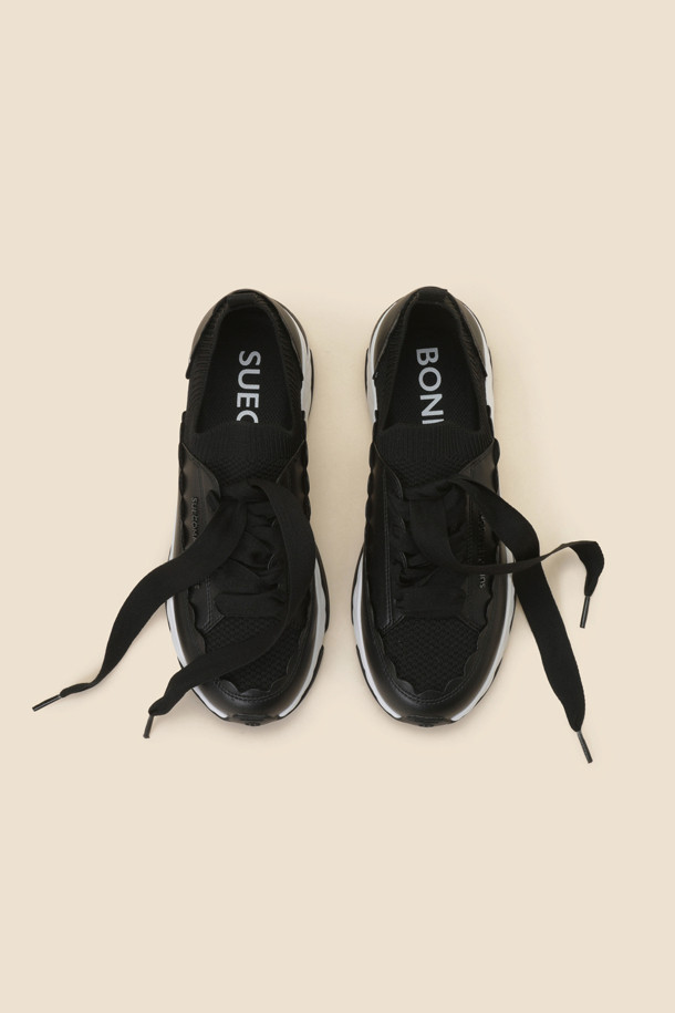 SUECOMMA BONNIE - 스니커즈 - Wave sneakers(black)