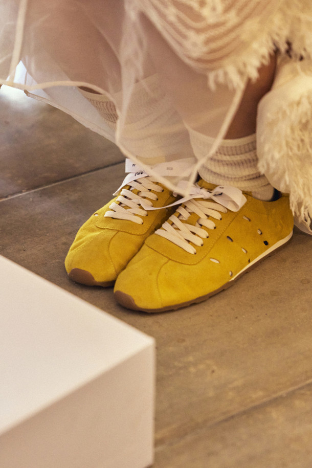 SUECOMMA BONNIE - 스니커즈 - Fev_Suede sneakers(yellow)