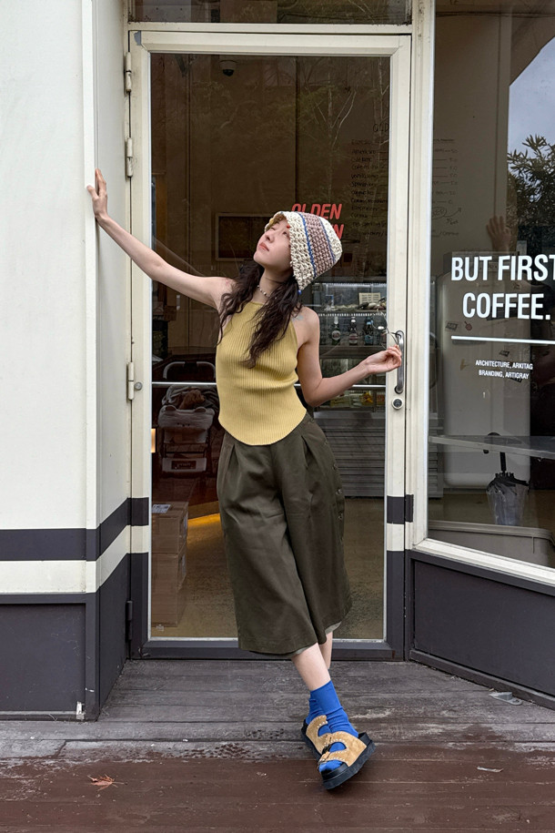 SUECOMMA BONNIE - 모자 - Weave knit hat(beige)