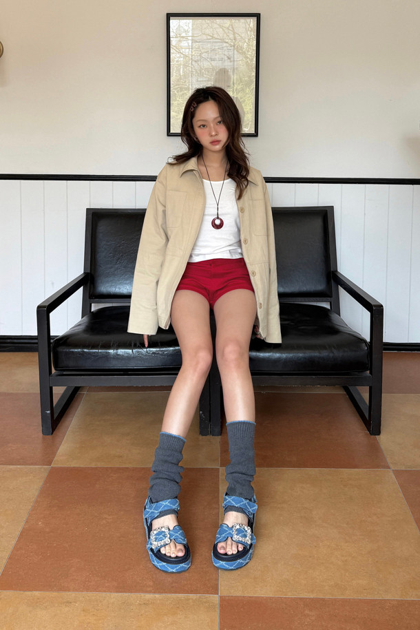 SUECOMMA BONNIE - 샌들 - Jewelry buckle sandal(blue)