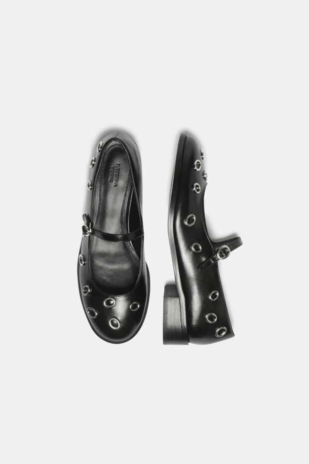 SUECOMMA BONNIE - 플랫 - Ring mary jane flats(black)