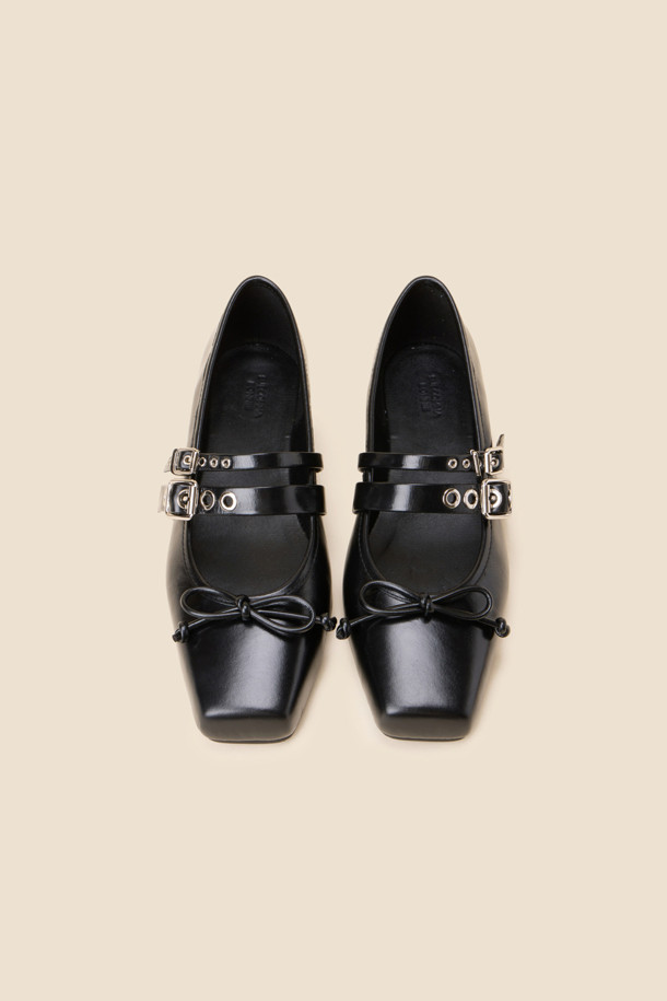 SUECOMMA BONNIE - 플랫 - Ballerina point flats(black)