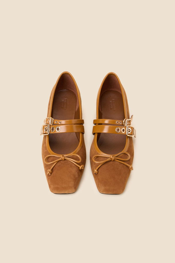 SUECOMMA BONNIE - 플랫 - Ballerina point flats(brown)