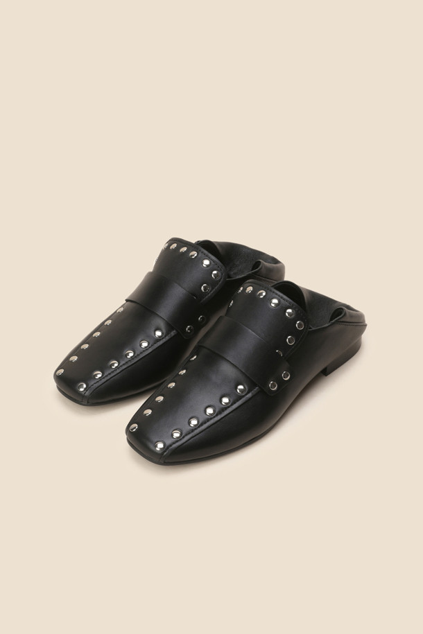 SUECOMMA BONNIE - 로퍼 - 2-way stud loafer(black)