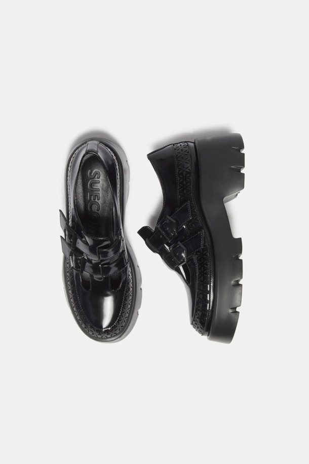 SUECOMMA BONNIE - 로퍼 - Buckle loafer(black)