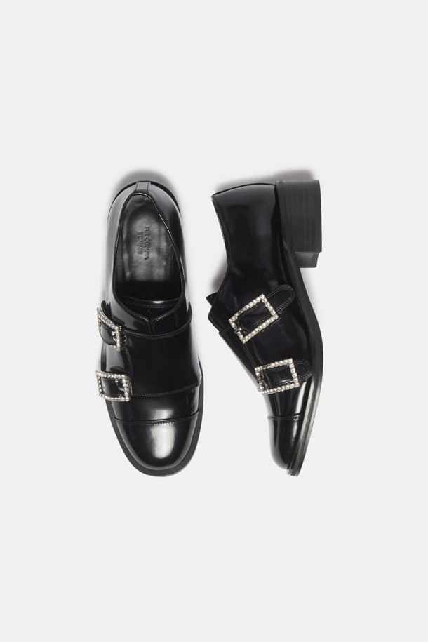 SUECOMMA BONNIE - 로퍼 - Jewelry buckle loafer(black)