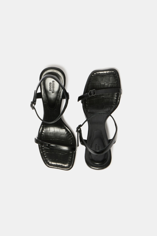 SUECOMMA BONNIE - 샌들 - Slim strap sandal(black)